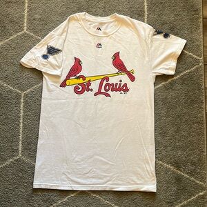 St. Louis Cardinals X St. Louis Blues White S Shirt